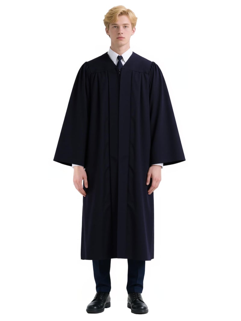 Newrara Unisex Premium Matte Graduation Gown Only (X-Large 54(5'9"-5'11"), Black) - Image 4